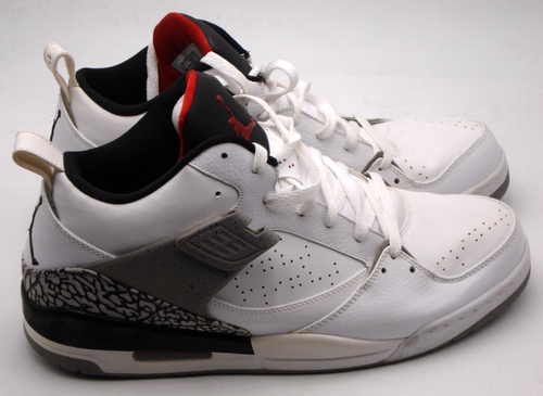 SCARPE NIKE AIR JORDAN 2009 TAGLIA 14 INDOSSATE UNA VOLTA MARCA MICHAEL BASKET BIANCO GRIGIO - Foto 6 di 8