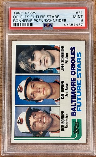 1982 Topps #21 Cal Ripken Jr. Rookie PSA 9 MINT Lighthouse Label. Super Clean!