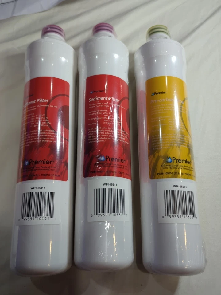 3 Pk Watts Premier 2 Sediment Filters & 1 Pre-carbon Filter--RO Pure Plus System - Image 2 of 4