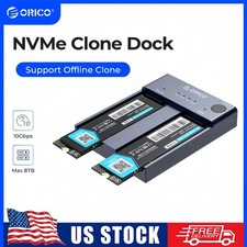 ORICO M.2 Dual-Bay NVMe Docking Station USB C NVMe Cloner for PCIe M-Key SSD 8TB