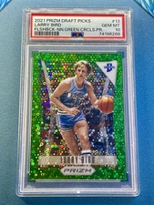 Panini Prizm Larry Bird #13 Green Circles Prizm 5/5 PSA 10 Pop 1 