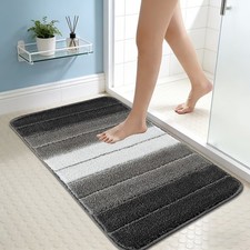 Non Slip Bath Mat Super Soft Water Absorbent Bathroom Rug Washable Pedestal Mats