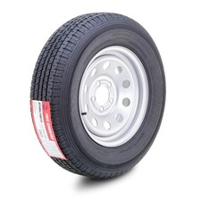 FREE COUNTRY ST205/75R15 Trailer Tire & Wheel  10-Ply E w/ 5X4.5" Silver Mod Rim