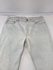 Levi's 517 Bootcut Jeans Men's 38x34 Light Wash Denim Pants Frayed Hem USA Made