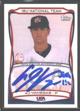 🔥⚾ 2010 Topps USA Baseball Team Auto AJ Vanegas #A-1 Auto