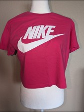 Nike Pink Crop Logo Tee sz M