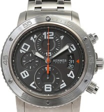 HERMES Clipper Diver Chronograph CP2.941 Automatic 44mm Box Papers Gray Men's