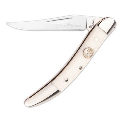 BOKER Treebrand Texas Toothpick Smooth White Bone Classic Folding Knife 110846