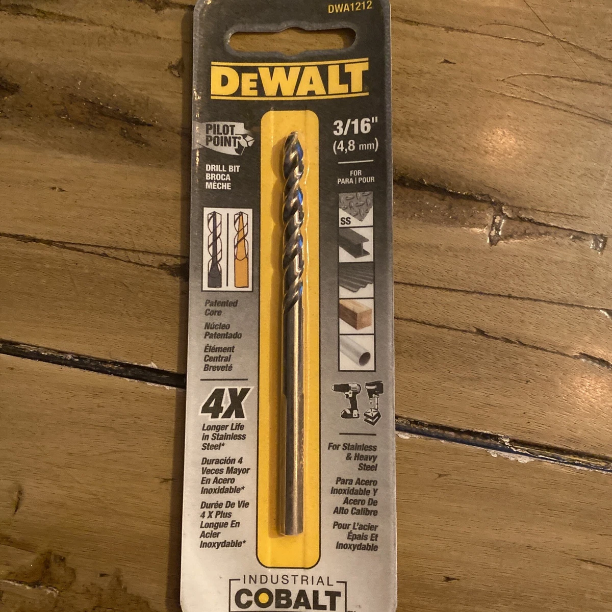 Cobalt Pilot Point Drill Bit 3 16 In. DWA1212 eBay