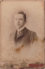 TURKEY OTTOMAN PERIOD VINTAGE CABIN PHOTOGRAPH HANDSOME BOY - GREEK PHOTOGRAPHIE