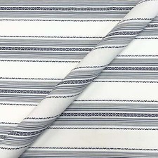 White/Azure Contemporary Pinstripe Jacquard Fabric 52"