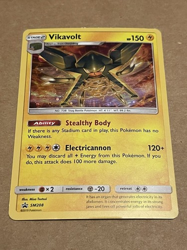 VIKAVOLT SM208 Holo Sun & Moon Black Star Promo Pokemon LP