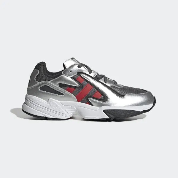 Size 10 - adidas Yung-96 Chasm Silver Metallic Scarlet for sale online | eBay