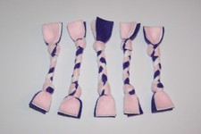 New Set of 5 Pink Purple White Easter Handmade Braided Fleece Cat Toys FREE S/H 