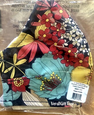 Vera Bradley Non-Medical Cotton Face MASK In HAPPY SNAILS NWT RARE USA  Made