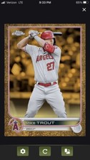 2022 TOPPS Gilded Collection Gold Etch - MIKE TROUT RARE MLB Bunt digital Card