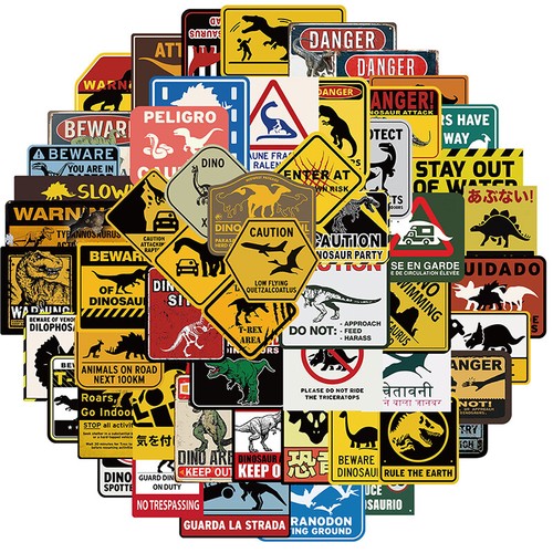 60Pcs Jurassic Park Dinosaur Graffiti Stickers Car Guitar Suitcase Laptop Dec re - Picture 5 of 8