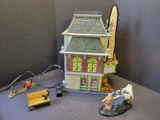 Department 56 snow Village Halloween LaGhosti Movie Theater, Light & Sound Works
