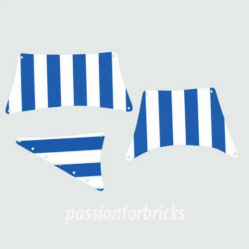 Substitutional Sails Set for Ship 6274 - Blue and White-two-sided