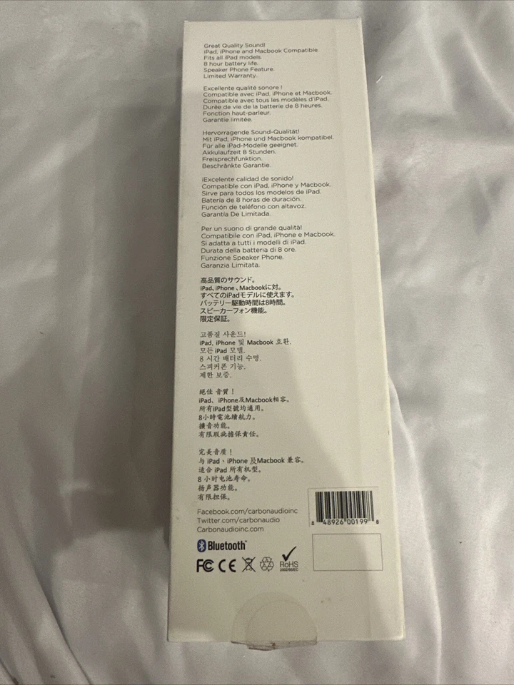 Barra de altavoces inalámbrica Bluetooth Zooka audio de carbono Foto 3 de 4