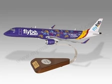 Embraer ERJ-195LR Flybe Desk Wood Airplane New Model Large Scale 1/100