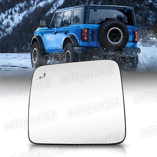 For 2021-2024 Ford BRONCO Left Driver Side Heated Mirror Glass W/ Blind Spot
