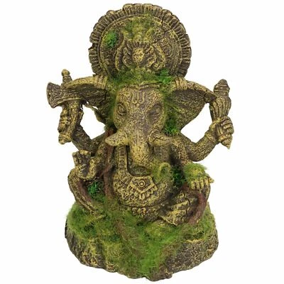 AB TOOLS Aquatic Aquarium Decor Moss Covered Ganesha Fish Tank Ornament 12x10x15
