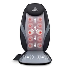 Snailax SL-256 Shiatsu Back Massager w Heat, Massage Chair Pad Seat Cushion