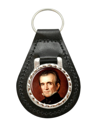 Präsident James Polk Leder Schlüsselanhänger