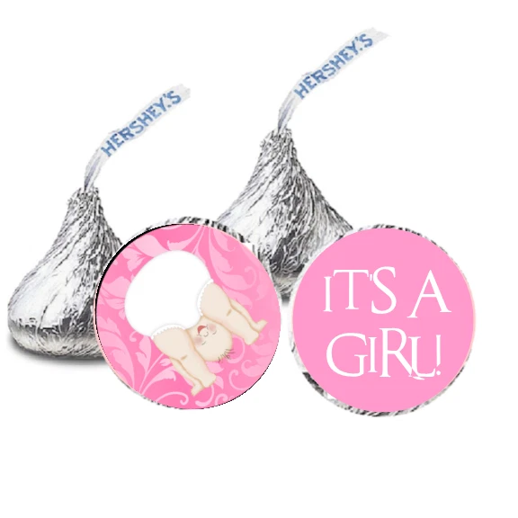 216 etiquetas Favor .75" Vintage It's A Princess Prince Other Hershey Kiss Rolo Foto 4 de 4