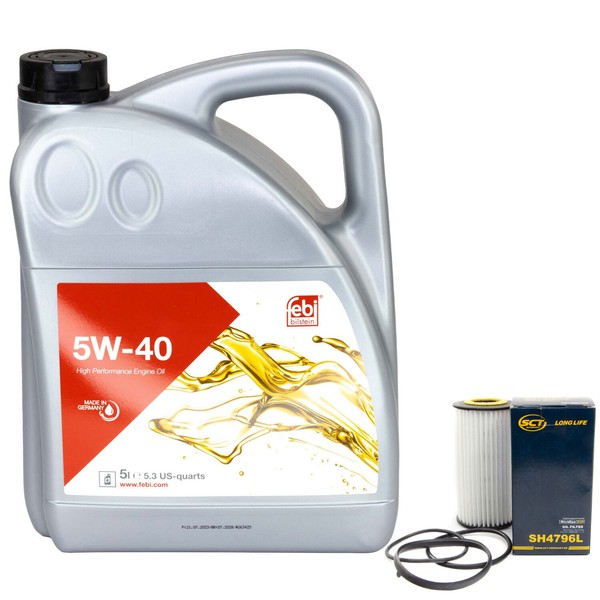 MotoröL Set 5W-40 5 Liter + ÖLfilter SH 4796 L FüR Audi TT A3 Sportback-image