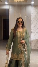 SALWAR KAMEEZ PAKISTANI INDIAN WEDDING PARTY DRESS BOLLYWOOD SHARARA PLAZZO