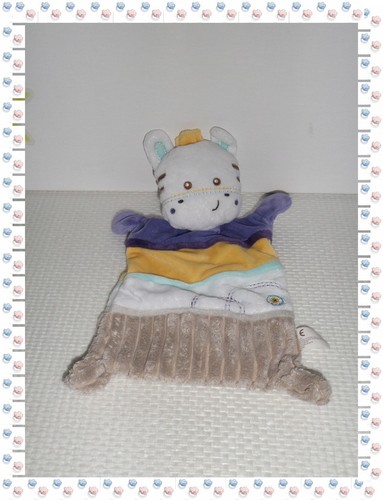 § - Doudou Plat Cheval Zèbre