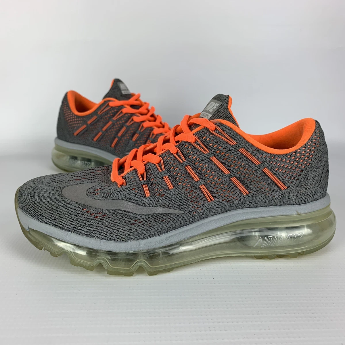 Nike Air 5Y Youth GS Cool Grey Total Orange | eBay