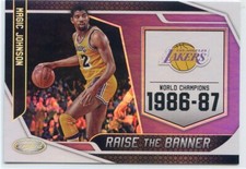 2019-20 Panini Certified MAGIC JOHNSON #21 RAISE THE BANNER INSERT SP LAKERS