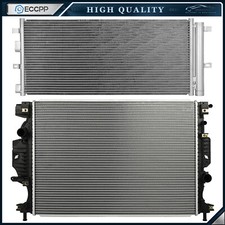 Aluminum Radiator & AC Condenser Cooling Kit For 2013-2019 2020 Ford Fusion