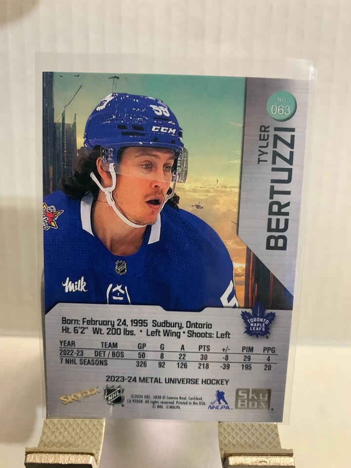 2023-24 SkyBox Metal Universe Tyler Bertuzzi #063 - Image 2 of 2