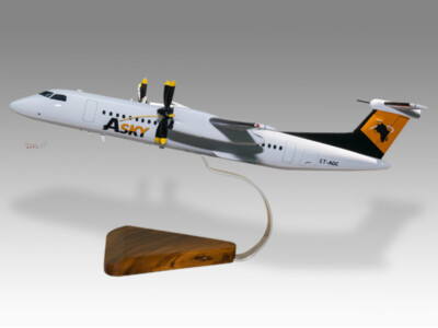 De Havilland Canada DHC8-400 Dash 8 Asky Airlines Wood Handcrafted Display Model