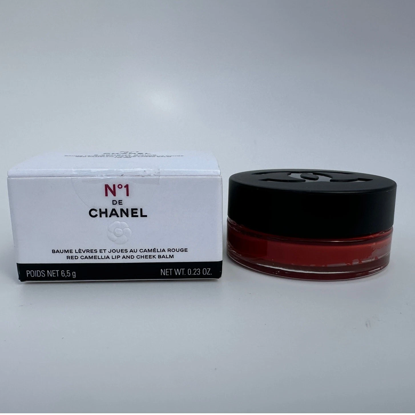 Baume à lèvres et joues camélia rouge N°1 de Chanel neuf en boite 6,5g #8 brique ardente