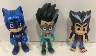 PJ Masks figures lot of 3 Howler Wolfie Villain Blue Catboy Romeo action figures