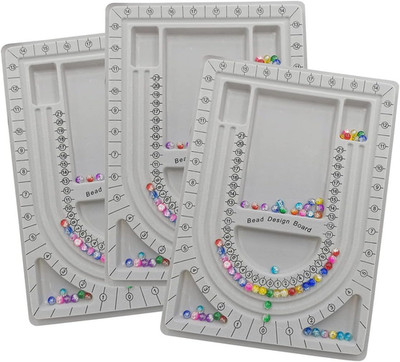 3 Pack Bead Design Board Bracelet Design Board Flocked Beading Jewelry Organi...
