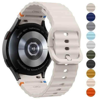 Strap For Samsung Galaxy Watch 7/6/5/4/FE 40/44/47mm Silicone Sport Watch Band,