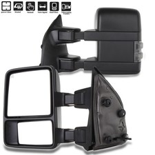 Heated Signal Light Pair Power Black Towing Mirrors For Ford F250 Super Duty