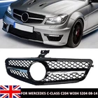 FOR MERCEDES C-CLASS W204 C204 S204 08-14 CHROME FRONT RADIATOR GRILLE GRILL