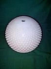 Vtg 8"  Milk Glass Hobnail Ball Hanging Swag Globe Light Shade w/ PENDANT HOLE