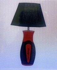 New Snap-On Red and Black Ceramic Table Lamp ...