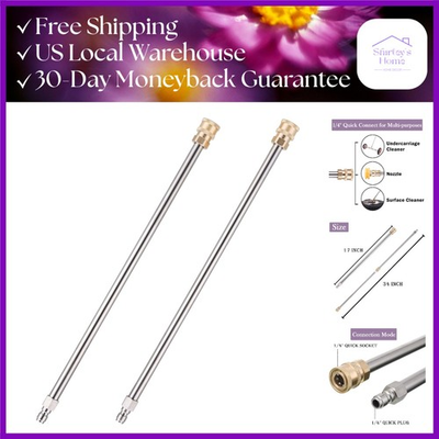#ad Durable 17 Inch Pressure Washer Lance with Quick Connect 4000 PSI Set of 2 $18.99