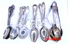 Mixed lot 21 Pieces of 467 Grams of .925 Sterling Silver Flatware Spoons, Tongs.