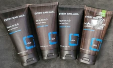 Lot of 4 NEW Every Man Jack Face Scrub & pre-shave Signature Mint 5 Fl Oz Each