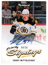 2025-26 UPPER DECK FALL EXPO PARKHURST PRIORITY SIGNINGS AUTO PS-XX U-Pick List
